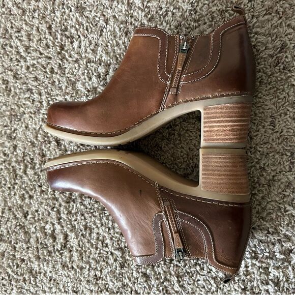 Dansko Harlene Brown Leather Booties Size 37 US 6-6.5 - Picture 7 of 11